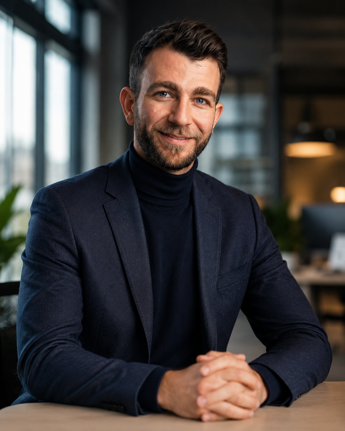 Webdesigner Talal Mando bei der Umsetzung eines Webdesign-Projekts am Schreibtisch
