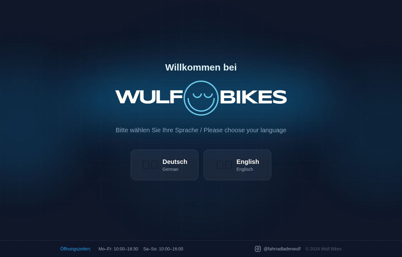 Webdesign-Referenz: Startseite der Website Wulf Bikes (qr.fahrradladen-wulf.de)